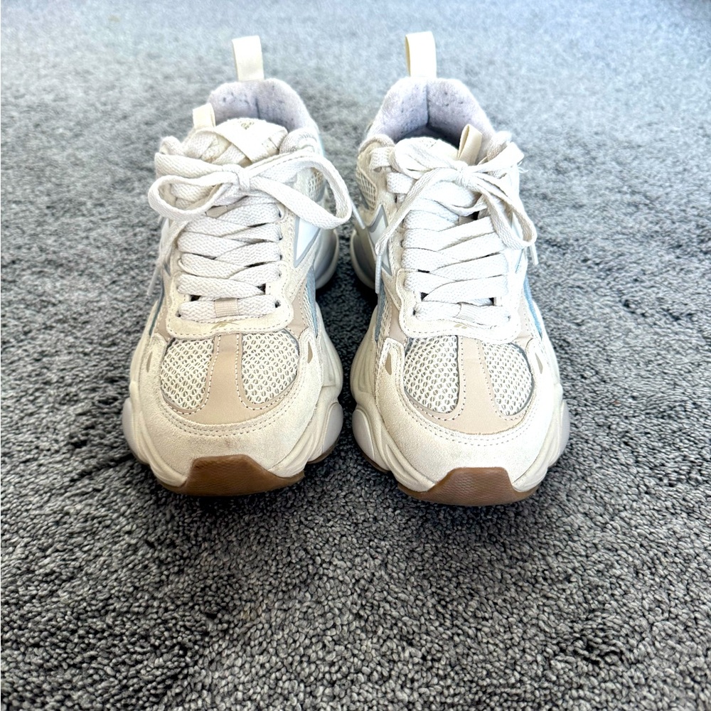 Stylish White and Cream Sneakers